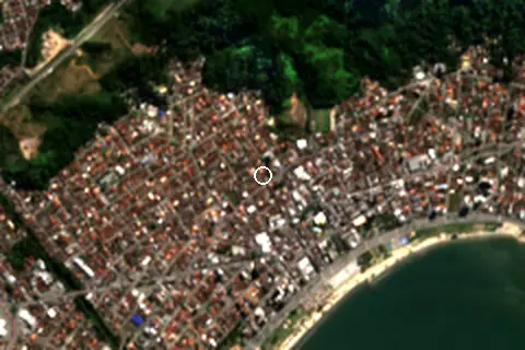 Satellite image of Caraguatatuba and its surroundings
