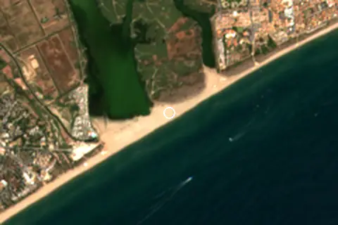 Satellite image of Sérignan-Plage and its surroundings