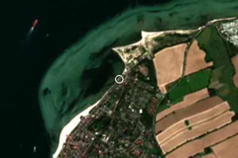 Satellite image of Laboe Strand and its surroundings