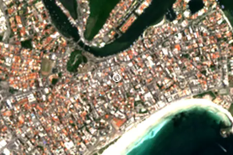 Satellite image of Cabo Frio and its surroundings
