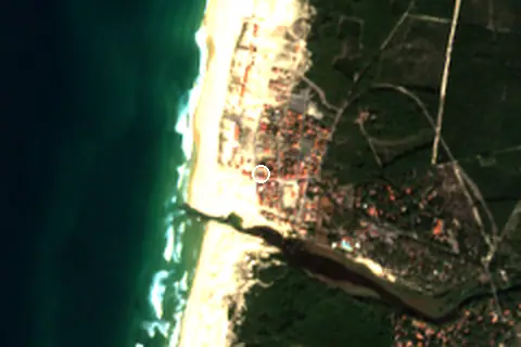 Satellite image of Contis-Plage and its surroundings