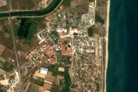 Satellite image of Torreilles-Plage and its surroundings