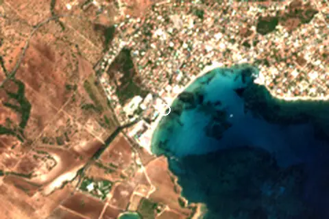 Satellite image of Fontane Bianche and its surroundings