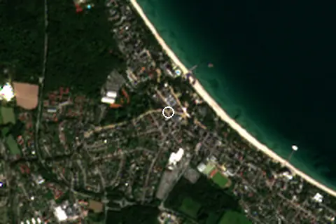 Satellite image of Timmendorfer Strand and its surroundings