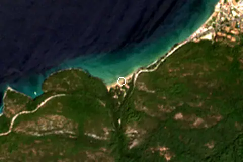 Satellite image of İçmeler Plajı and its surroundings