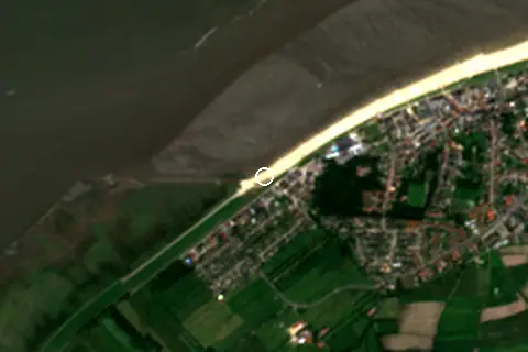 Satellite image of Duhnen Strand and its surroundings