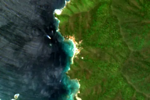 Satellite image of Playa Cristal and its surroundings