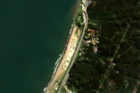 Satellite image of Playa Blanca and its surroundings