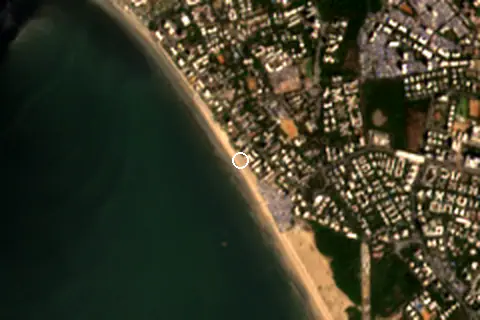 Satellite image of Versova Beach and its surroundings