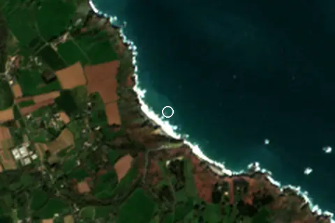 Satellite image of Plage Bonaparte and its surroundings