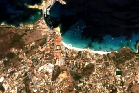 Satellite image of Plage Napoléon and its surroundings