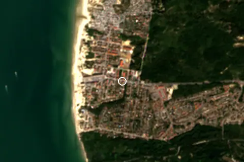 Satellite image of Sainte-Cécile-Plage and its surroundings