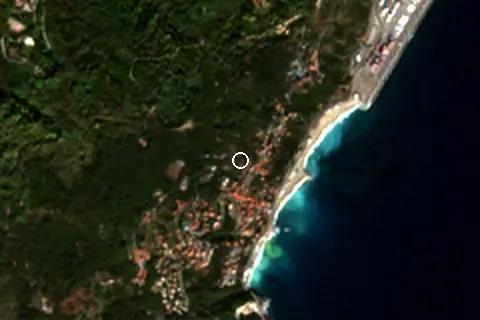 Satellite image of Bergeggi and its surroundings