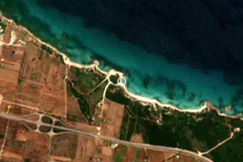 Satellite image of Torre Guaceto and its surroundings