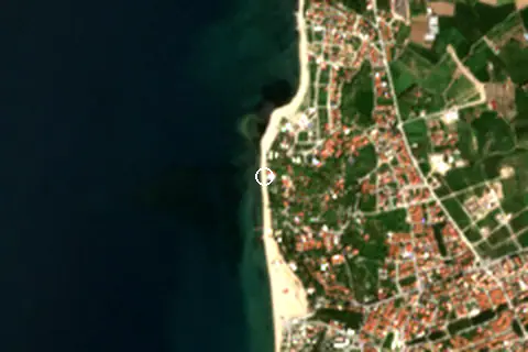 Satellite image of Ören Plajı and its surroundings