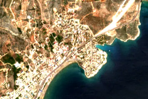 Satellite image of Susanoğlu Plajı and its surroundings