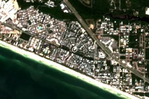 Satellite image of Rosemary Beach and its surroundings