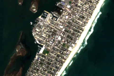 Satellite image of Beach Haven and its surroundings