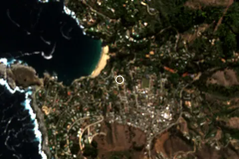 Satellite image of Zapallar and its surroundings