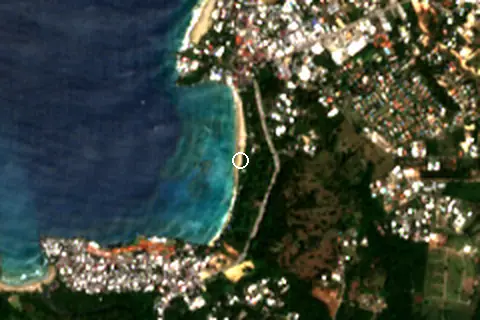 Satellite image of Playa Sosúa and its surroundings