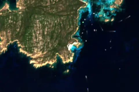 Satellite image of Spiaggia Rosa and its surroundings