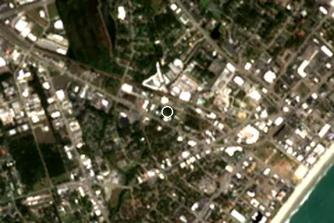 Satellite image of Myrtle Beach and its surroundings
