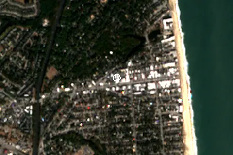 Satellite image of Rehoboth Beach and its surroundings