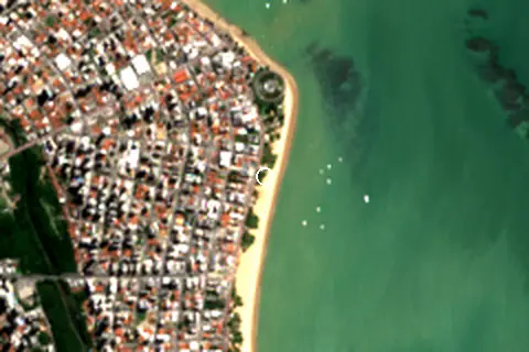 Satellite image of Praia de Tambaú and its surroundings