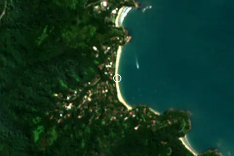Satellite image of Praia Vermelha do Sul and its surroundings