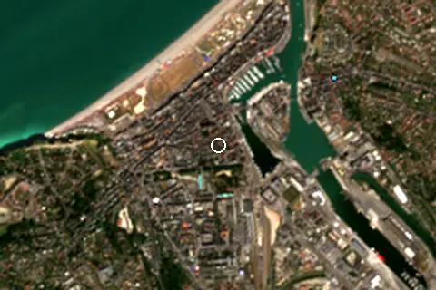 Satellite image of Dieppe and its surroundings