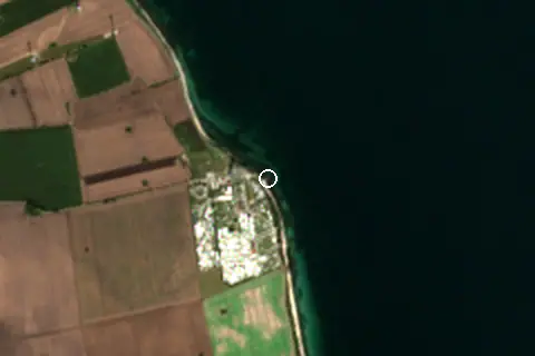 Satellite image of Klausdorfer Strand and its surroundings