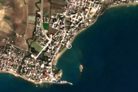 Satellite image of Yumurtalık Plajı and its surroundings