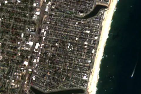 Satellite image of Bradley Beach and its surroundings