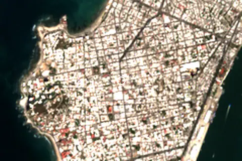Satellite image of Mazatlán and its surroundings