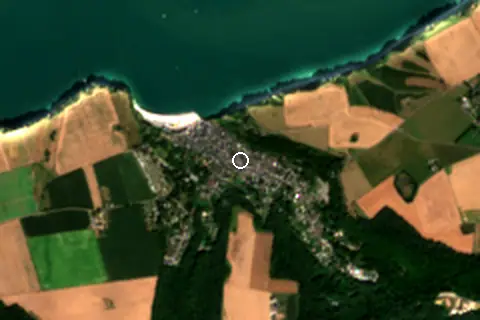 Satellite image of Yport and its surroundings