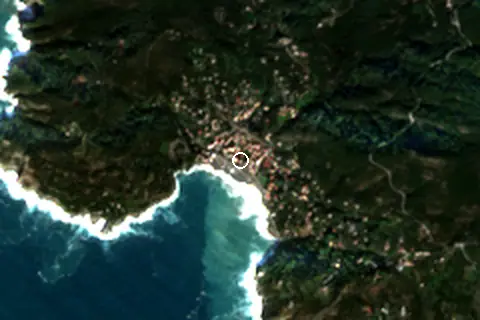 Satellite image of Bonassola and its surroundings
