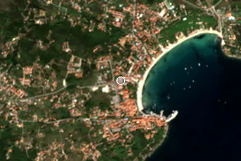 Satellite image of Marina di Campo and its surroundings