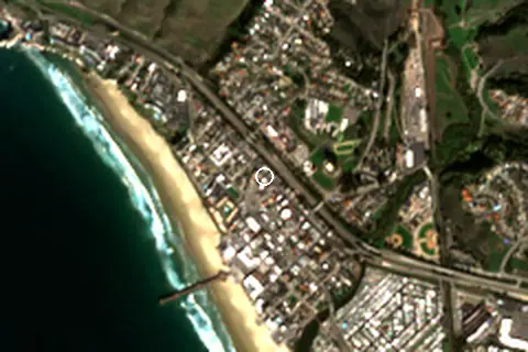 Satellite image of Pismo Beach and its surroundings