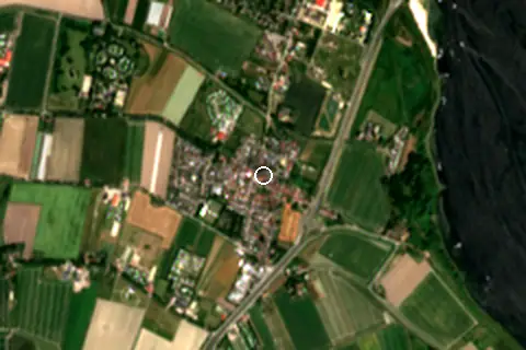 Satellite image of Vrouwenpolder Strand and its surroundings