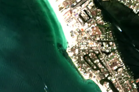 Satellite image of Siesta Key Beach and its surroundings