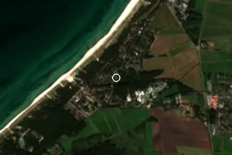 Satellite image of Dierhagen Strand and its surroundings