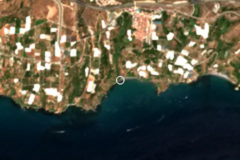 Satellite image of Playa de Nerja and its surroundings