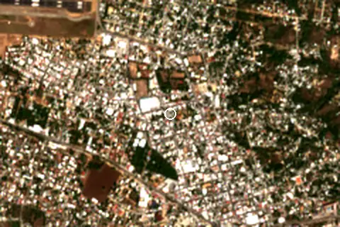 Satellite image of Puerto Escondido and its surroundings