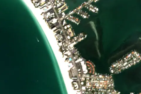 Satellite image of St Pete Beach and its surroundings