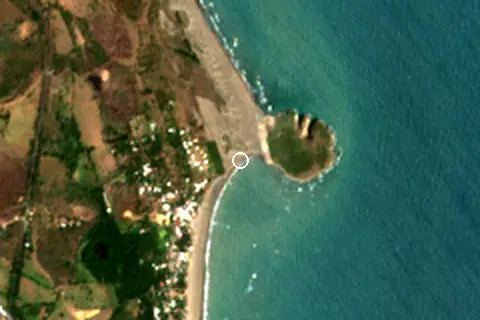 Satellite image of Playa Villa Rica and its surroundings