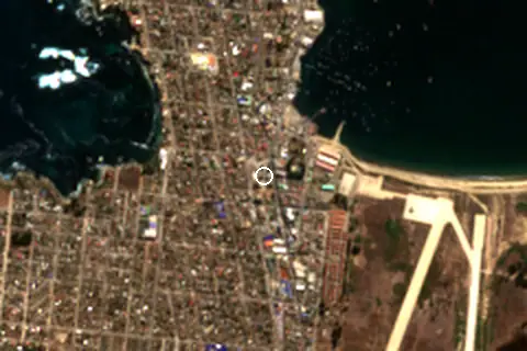 Satellite image of Quintero and its surroundings