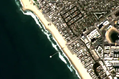 Satellite image of Venice Beach and its surroundings