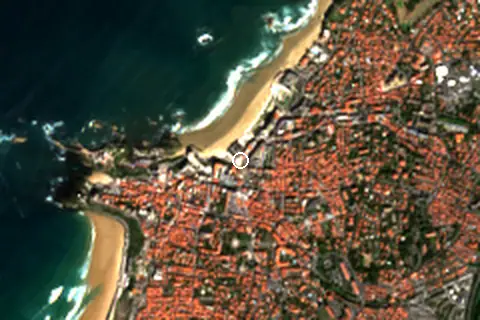 Satellite image of Biarritz and its surroundings