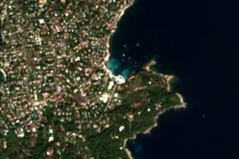 Satellite image of Plage Keller and its surroundings