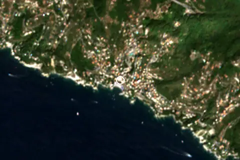 Satellite image of Zoagli and its surroundings